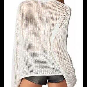 Women's White Knit Sweater